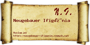 Neugebauer Ifigénia névjegykártya